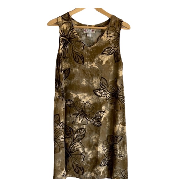 Palm Court Woman’s Medium Sleeveless Brown Dress - Picture 1 of 6